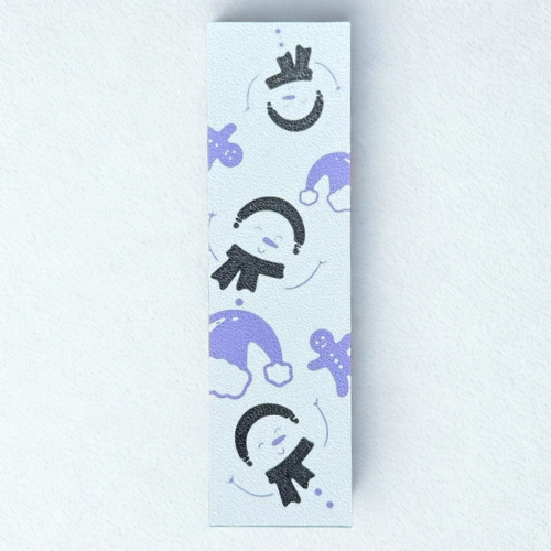 Christmas Snowman Bookmark – Pastel Purple