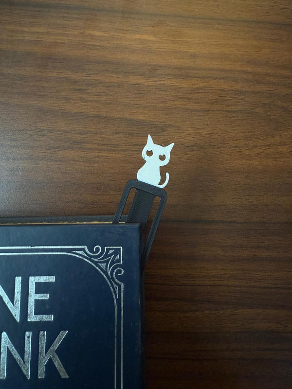 Kitten White – Black & White Cat Bookmark for Book Lovers