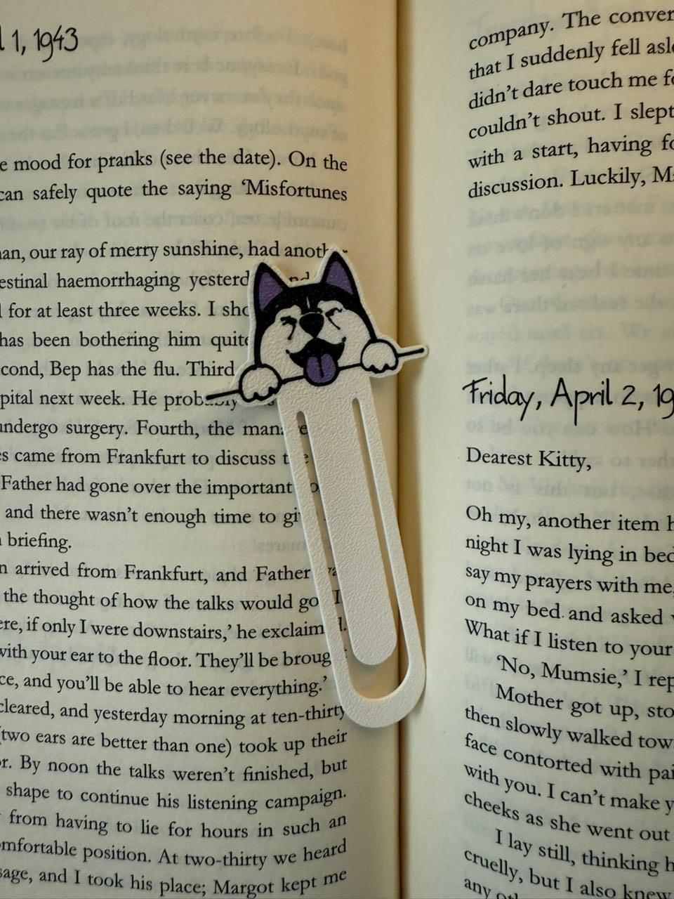 cute husky Bookmark . Angle 4
