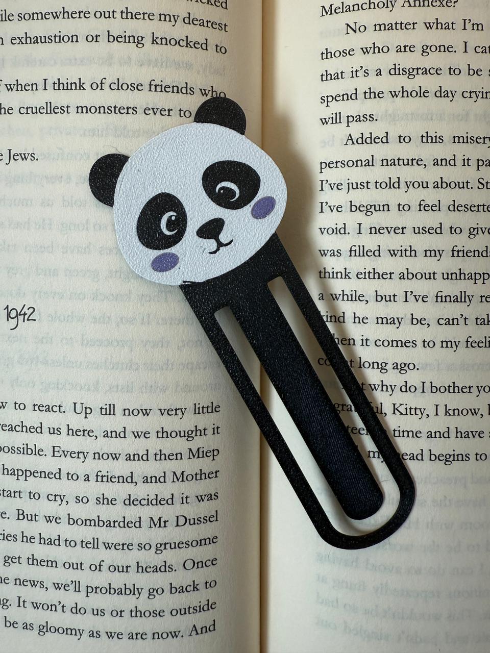 Cute Panda Bookmark for Book Lovers | Premium Textured Finish