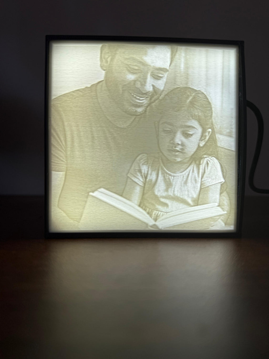 Lithophane photo - night light