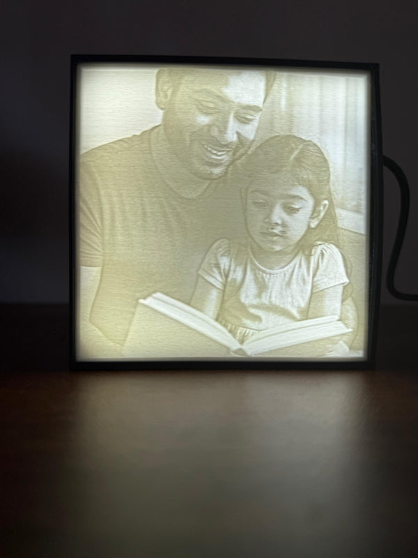 Lithophane photo - night light