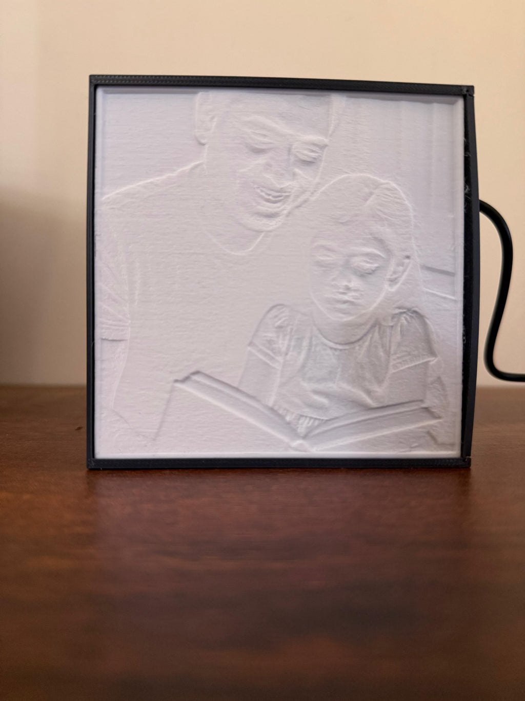 Lithophane photo - night light
