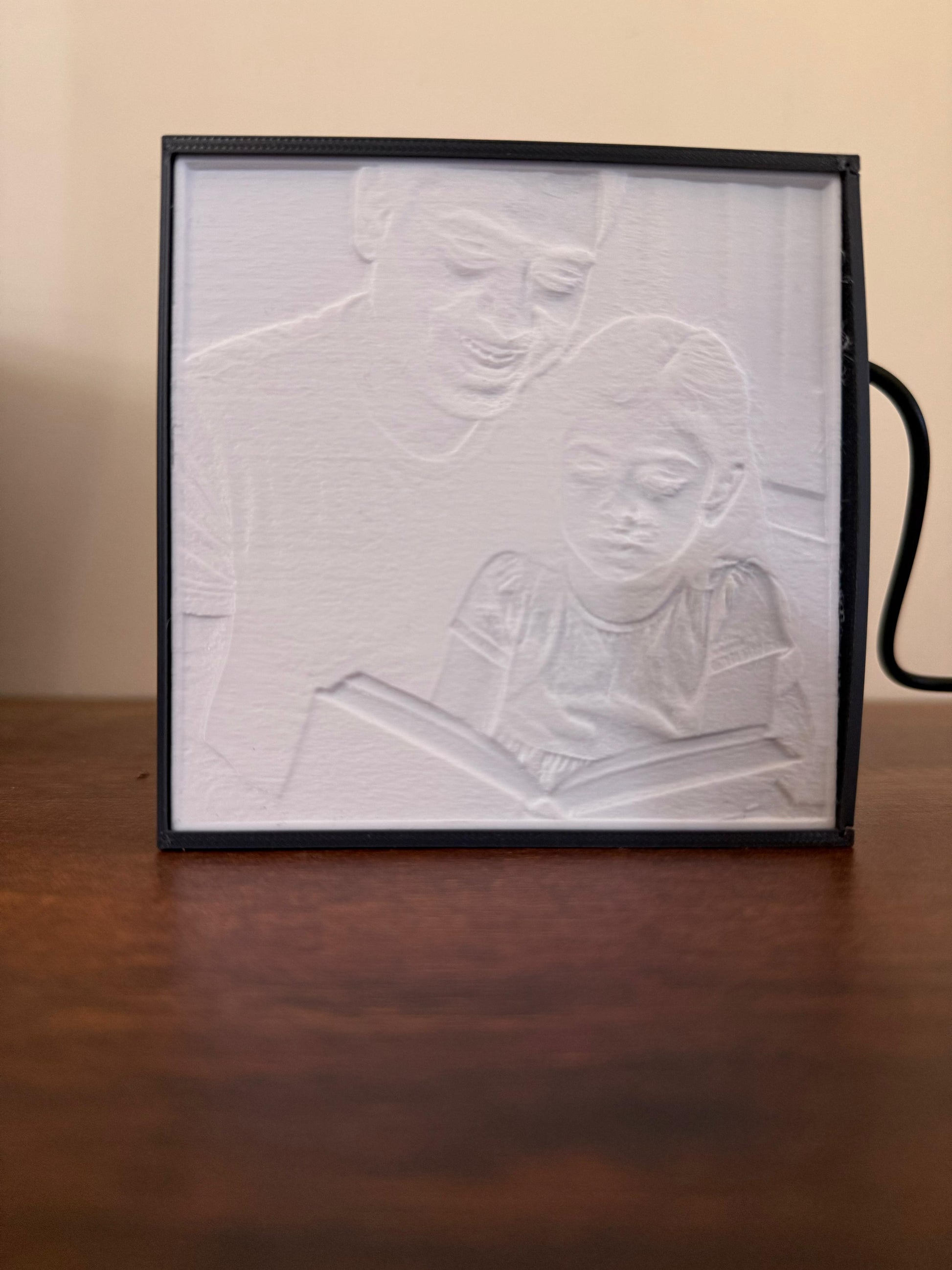 Lithophane photo - night light