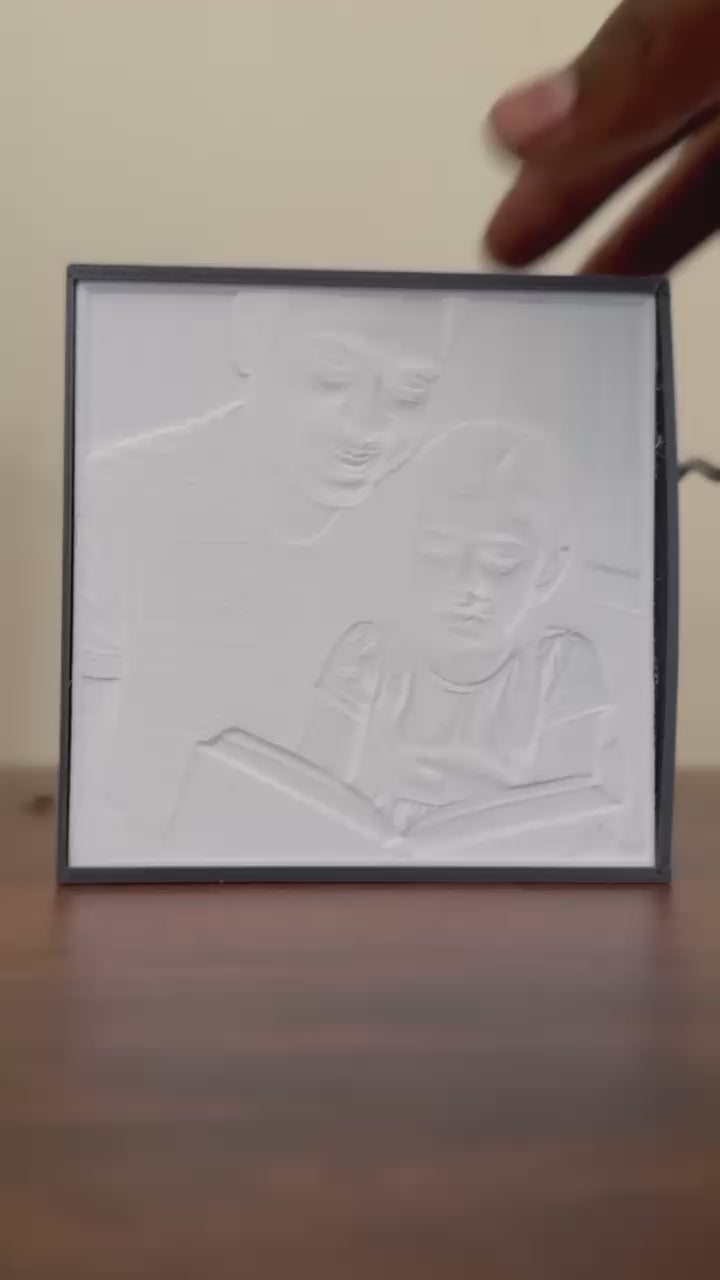 Lithophane photo - night light